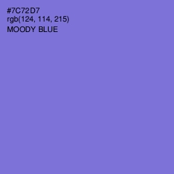 #7C72D7 - Moody Blue Color Image