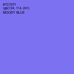 #7C72F1 - Moody Blue Color Image