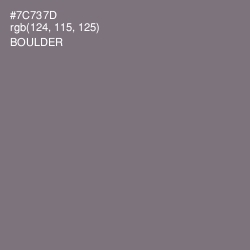 #7C737D - Boulder Color Image