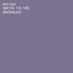 #7C7391 - Waterloo  Color Image