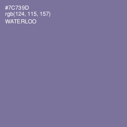 #7C739D - Waterloo  Color Image