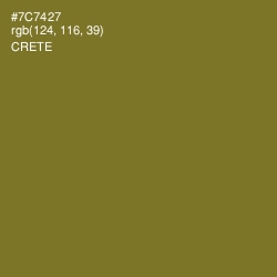 #7C7427 - Crete Color Image
