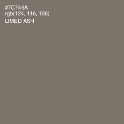 #7C746A - Limed Ash Color Image