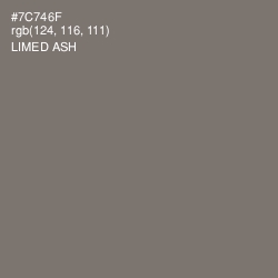 #7C746F - Limed Ash Color Image