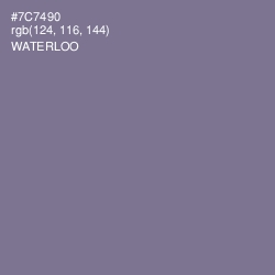 #7C7490 - Waterloo  Color Image