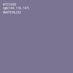 #7C7493 - Waterloo  Color Image