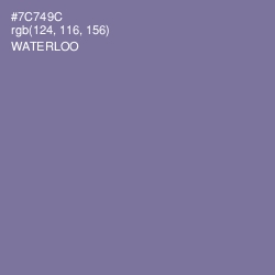#7C749C - Waterloo  Color Image