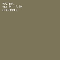 #7C755A - Crocodile Color Image