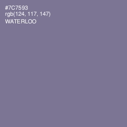 #7C7593 - Waterloo  Color Image