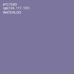 #7C759D - Waterloo  Color Image