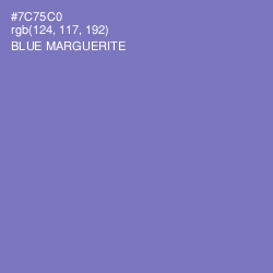 #7C75C0 - Blue Marguerite Color Image