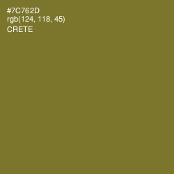 #7C762D - Crete Color Image