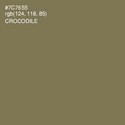 #7C7655 - Crocodile Color Image