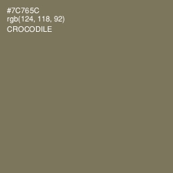 #7C765C - Crocodile Color Image