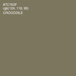 #7C765F - Crocodile Color Image