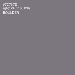 #7C767E - Boulder Color Image