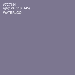 #7C7691 - Waterloo  Color Image