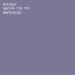 #7C7697 - Waterloo  Color Image