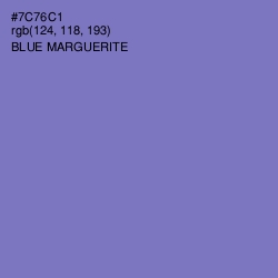 #7C76C1 - Blue Marguerite Color Image
