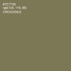 #7C7755 - Crocodile Color Image