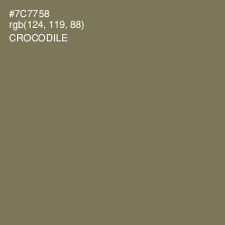 #7C7758 - Crocodile Color Image