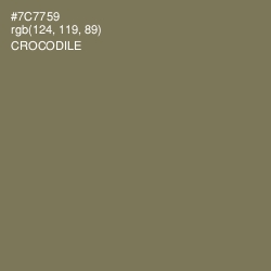 #7C7759 - Crocodile Color Image