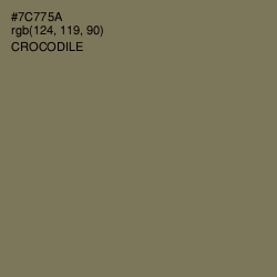 #7C775A - Crocodile Color Image