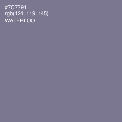 #7C7791 - Waterloo  Color Image