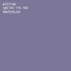 #7C7798 - Waterloo  Color Image