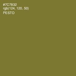 #7C7832 - Pesto Color Image