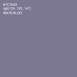 #7C7893 - Waterloo  Color Image