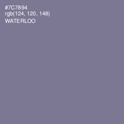 #7C7894 - Waterloo  Color Image