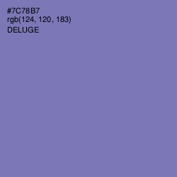 #7C78B7 - Deluge Color Image