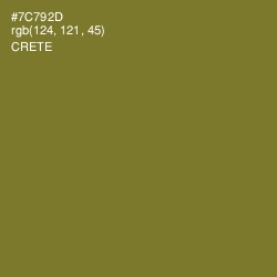 #7C792D - Crete Color Image