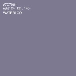 #7C7991 - Waterloo  Color Image