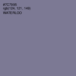 #7C7995 - Waterloo  Color Image