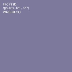 #7C799D - Waterloo  Color Image