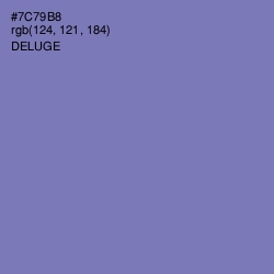 #7C79B8 - Deluge Color Image