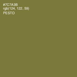 #7C7A3B - Pesto Color Image