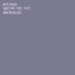 #7C7A93 - Waterloo  Color Image