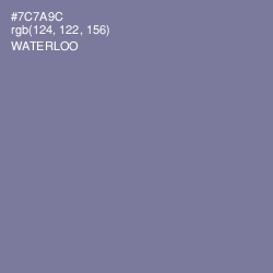 #7C7A9C - Waterloo  Color Image