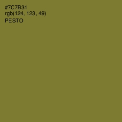 #7C7B31 - Pesto Color Image