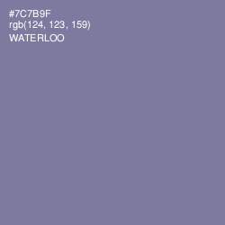 #7C7B9F - Waterloo  Color Image