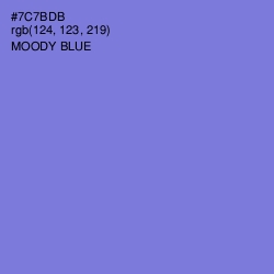 #7C7BDB - Moody Blue Color Image