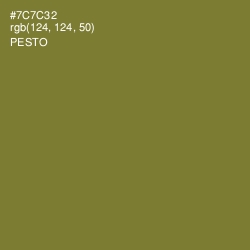 #7C7C32 - Pesto Color Image