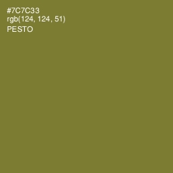 #7C7C33 - Pesto Color Image