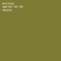 #7C7C35 - Pesto Color Image