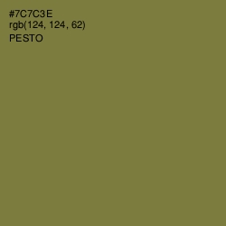 #7C7C3E - Pesto Color Image