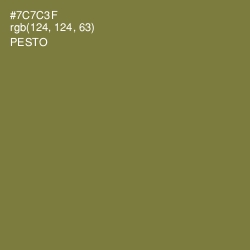 #7C7C3F - Pesto Color Image