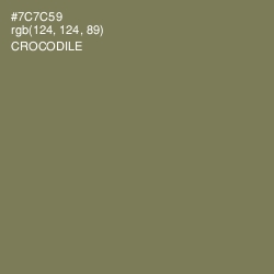 #7C7C59 - Crocodile Color Image